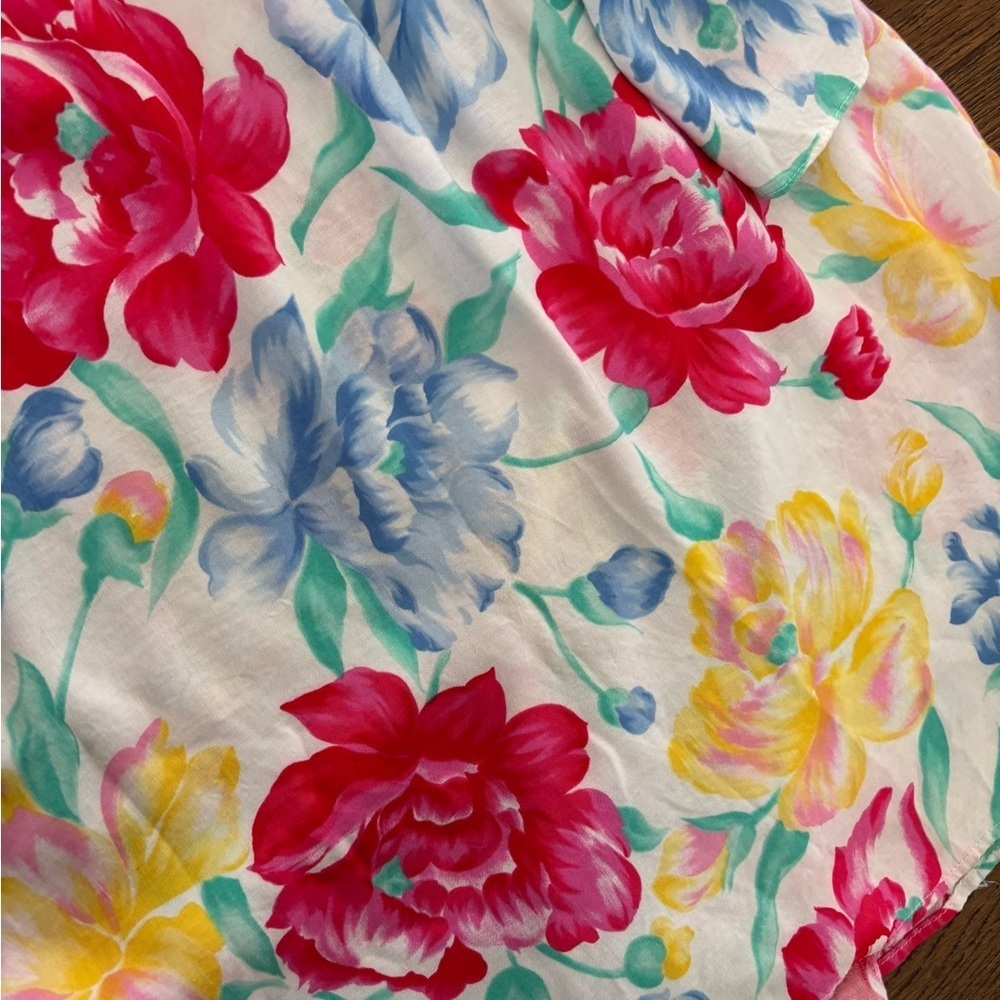 Vintage Floral Tie Waist Scoop Neck Midi Sundress - Picture 11 of 16